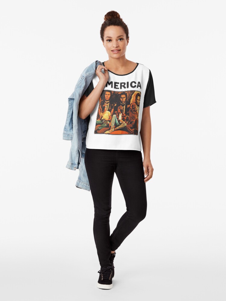 Alternate view of America 1971 band Chiffon Top