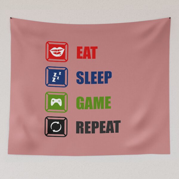 Item preview, Eat Sleep Game Repeat designed and sold by yassiny.