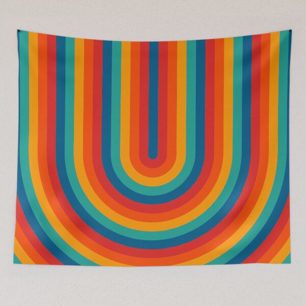 Item preview, Colorful Retro Rainbow Pattern designed and sold by cadinera.