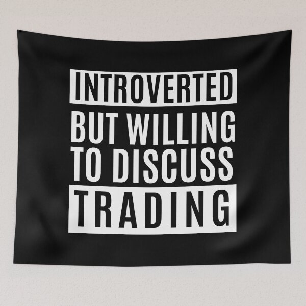 Item preview, Introverted But Willing To Discuss Trading designed and sold by m95sim.