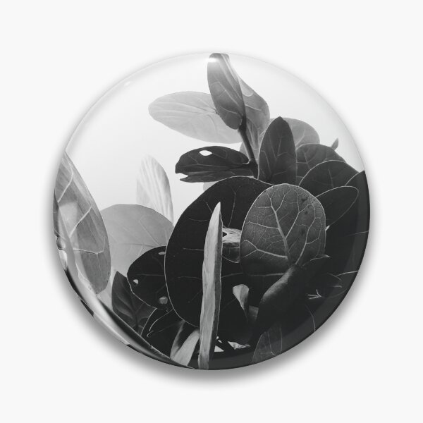 Item preview, Round Leaves Black and White Photography designed and sold by HintofNature.