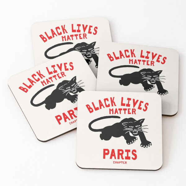 Item preview, BLACK LIVES MATTER: 'PARIS Chapter': Original Black with Red Text on Cream designed and sold by Day Chapman.