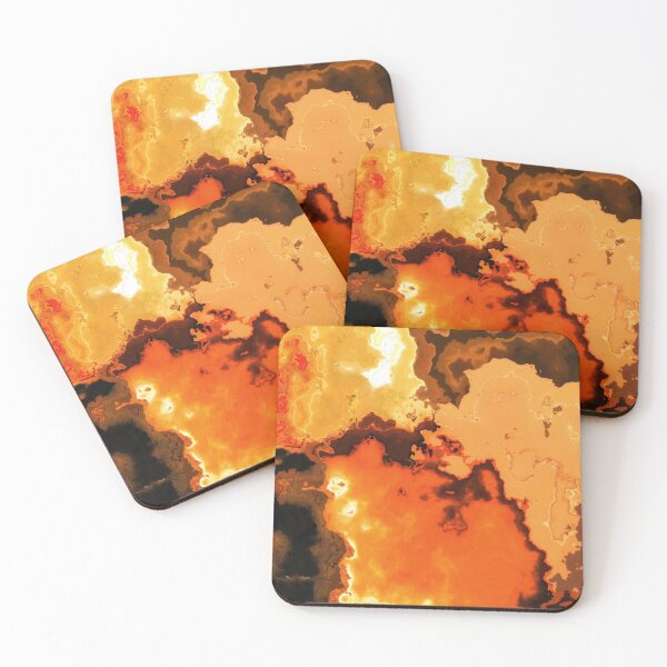 Item preview, Abstract Marbled warm orange, brown and golden tones designed and sold by Digibee.