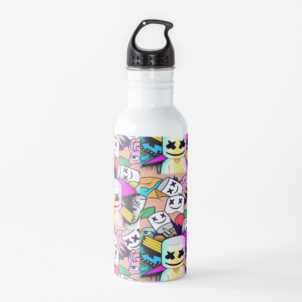 Marshmellow DJ Abstract Water Bottle