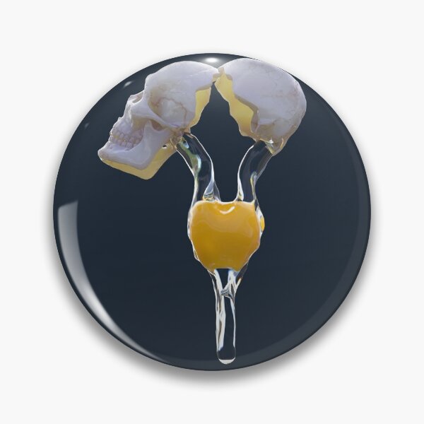 Item preview, egg yolk pours out of the skull designed and sold by Mike Kiev art.