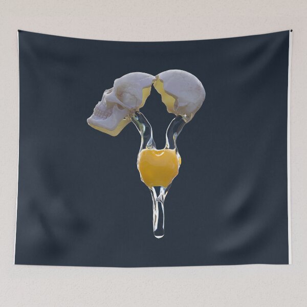 Item preview, egg yolk pours out of the skull designed and sold by Mike Kiev art.