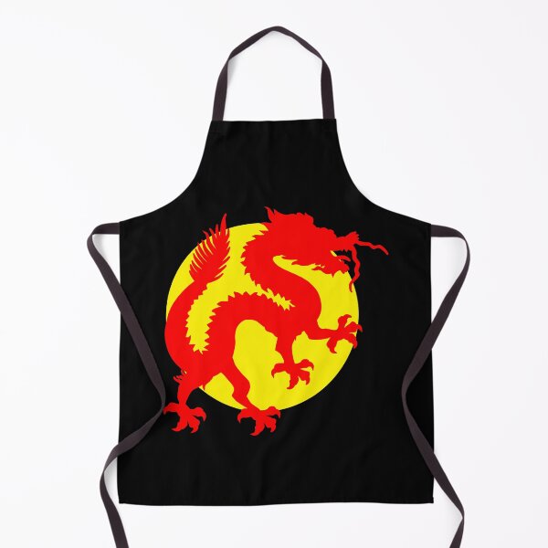 Item preview, Red Chinese Luck Dragon Standing In Front of The Golden Yellow Sun Design, Symbol of Good Fortune, Wealth and Prosperity, Custom Designed By The Digital Artist and Graphic Designer Chris McCabe designed and sold by LuckDragonGifts.