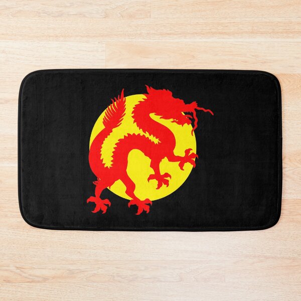 Item preview, Red Chinese Luck Dragon Standing In Front of The Golden Yellow Sun Design, Symbol of Good Fortune, Wealth and Prosperity, Custom Designed By The Digital Artist and Graphic Designer Chris McCabe designed and sold by LuckDragonGifts.