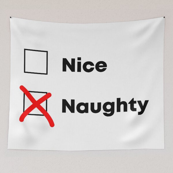 Item preview, Naughty Santa Checklist designed and sold by flyrocket.