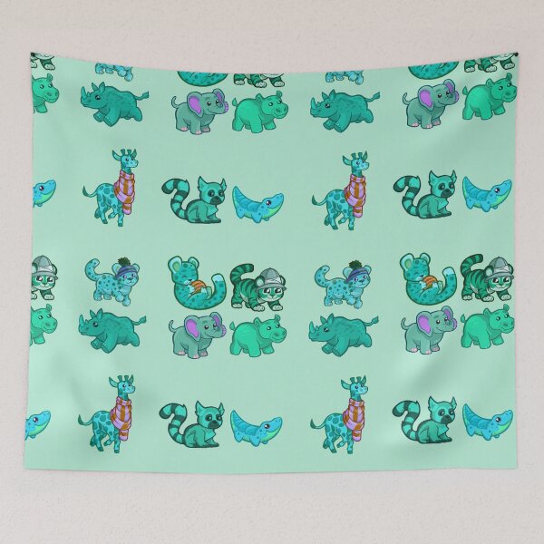 Item preview, Turquoise Zoo Animals Variety Pack designed and sold by everything4eva.