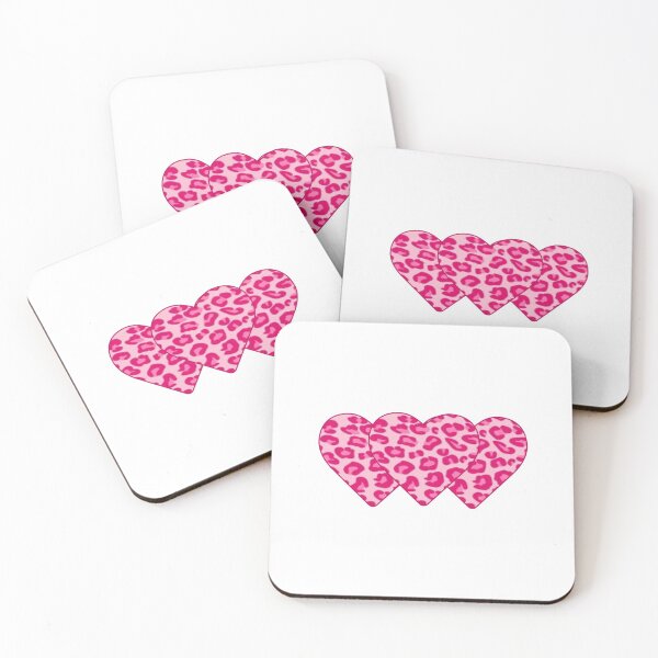 Item preview, pink cheetah print 3 layered heart designed and sold by stickersbyro ☆.