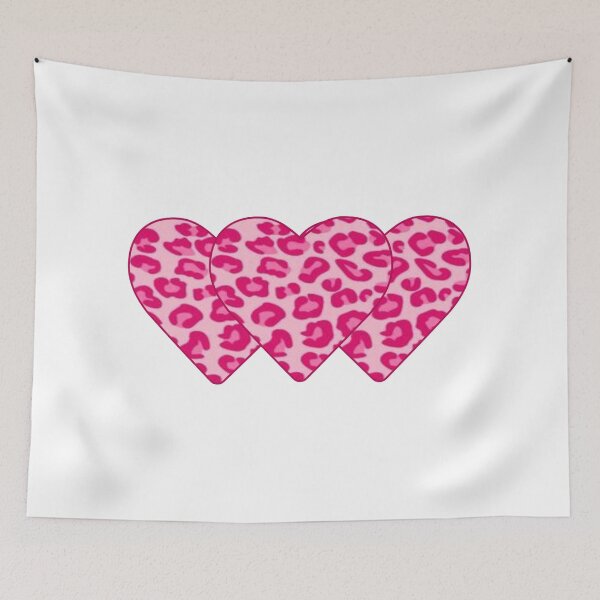 Item preview, pink cheetah print 3 layered heart designed and sold by stickersbyro ☆.
