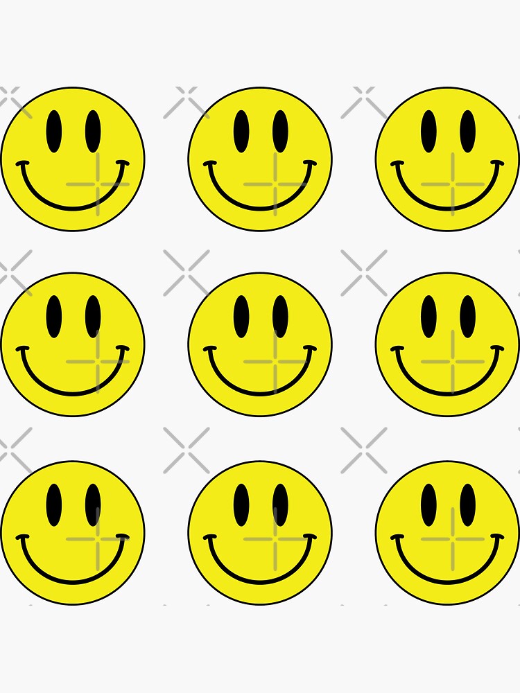 Smiley Happy Face Stickers Set Sticker By Stickertopic Redbubble