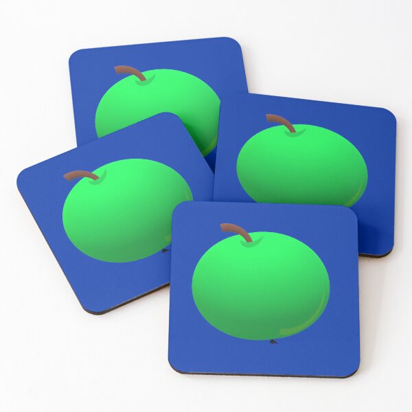 Item preview, green apples blue background designed and sold by miaterinka.