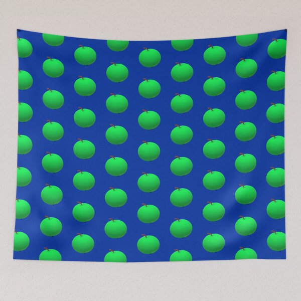 Item preview, green apples blue background designed and sold by miaterinka.