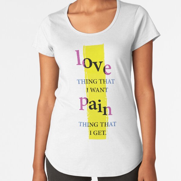 Liebe und Schmerz Premium Rundhals-Shirt