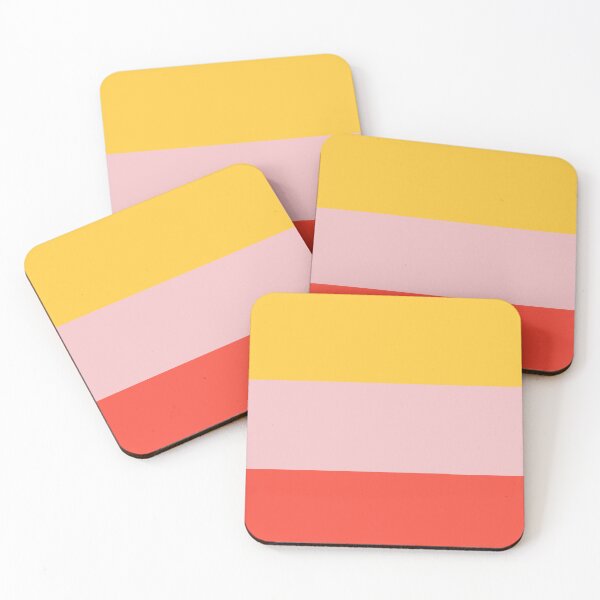Item preview, Yellow Pink and Red Sunset Color Block designed and sold by Playful Pixel Designs.