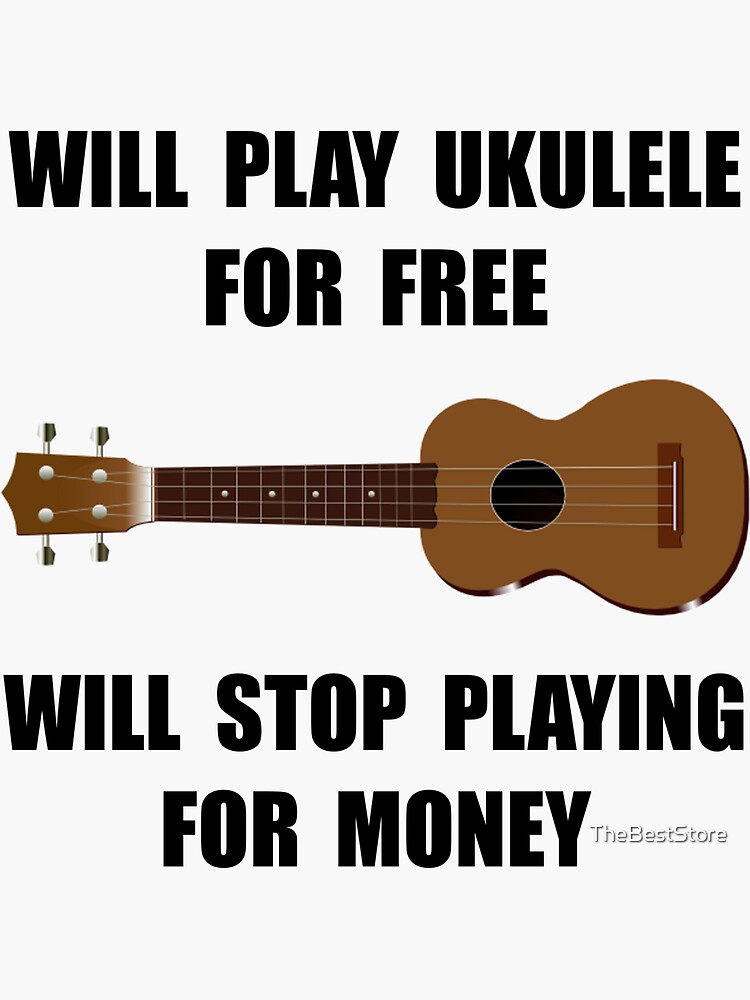 "Ukulele Playing" Sticker by TheBestStore Redbubble