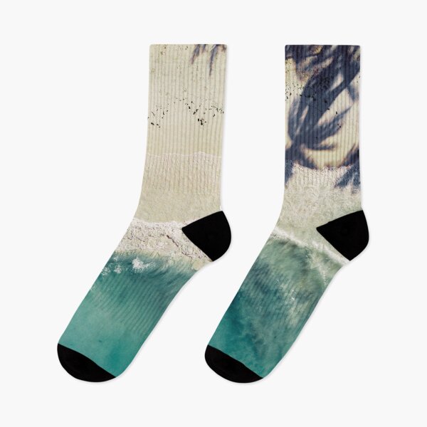 Item preview, White Sand Beach Calm Ocean Waves Silhouette Palm Trees designed and sold by henrymencia.