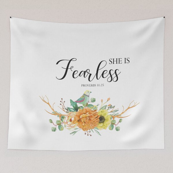 Item preview, She is fearless bible verse, proverbs 31 designed and sold by latiendadearyam.