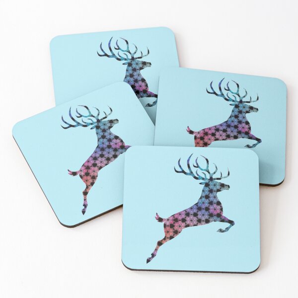 Item preview, Multicoloured Leaping Reindeer designed and sold by Forevercreative.