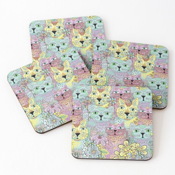 Item preview, All the cats. Funky cat collage. designed and sold by LaBellCreative.