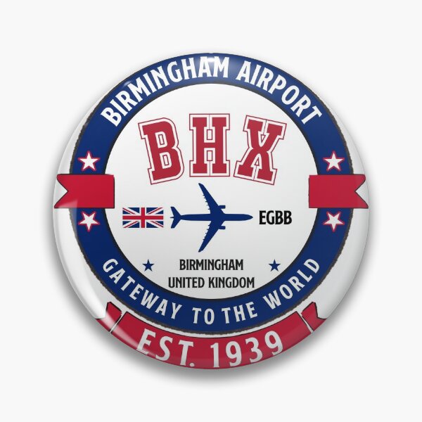 Item preview, BHX Birmingham International Airport UK - Modern Vintage Style designed and sold by FouDeeziner.