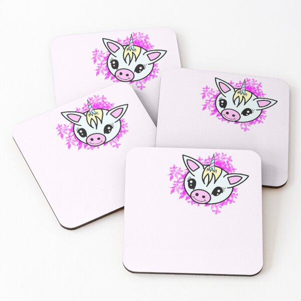 Item preview, Little cute unicorn with pretty pink flowers designed and sold by BV-creas.