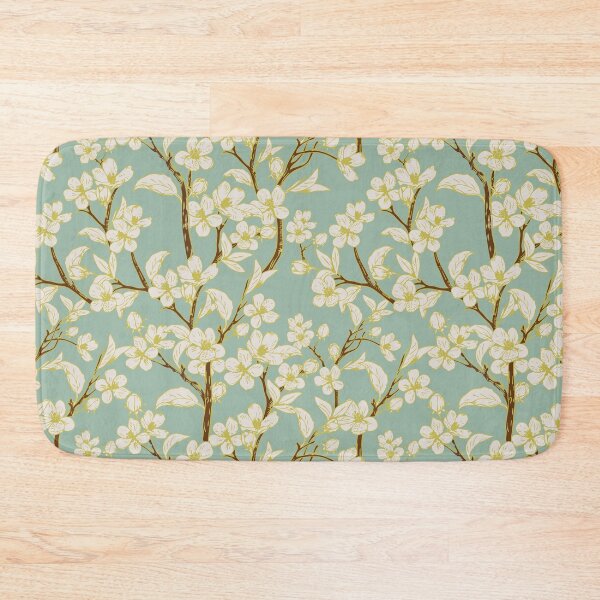 Item preview, Green and Yellow floral print pattern designed and sold by RSDigitalPrintDesign.