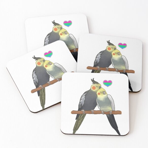 Item preview, Polysexual Cuddling Cockatiels designed and sold by AdoraBirdArt.