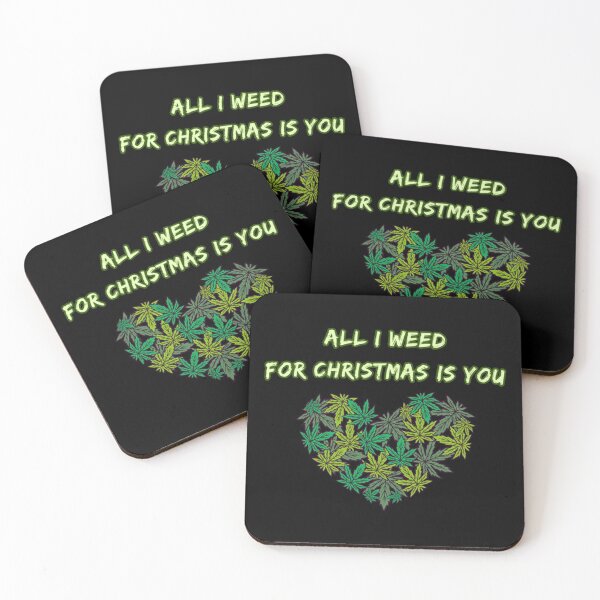 Aperçu de l'œuvre Noel Marijuana Coeur Marijuana créée et vendue par Nikkidesaeger.