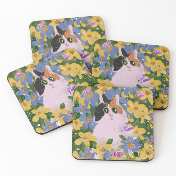 Item preview, Poes in a flower field designed and sold by Dyomina.