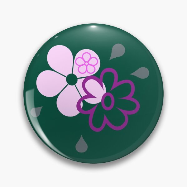 Item preview, Pink flowers on dark green designed and sold by Ninaeva.