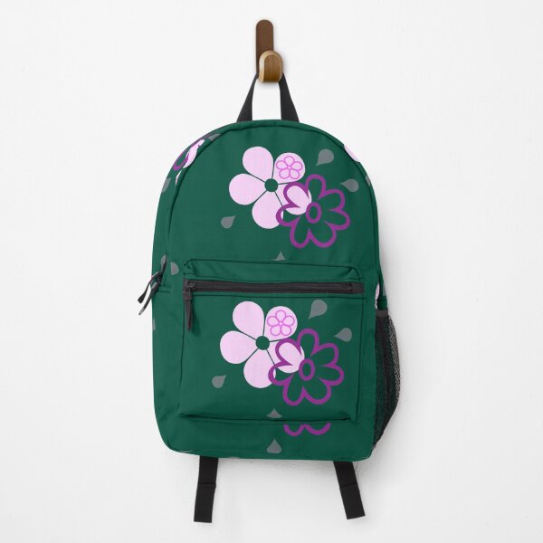 Item preview, Pink flowers on dark green designed and sold by Ninaeva.