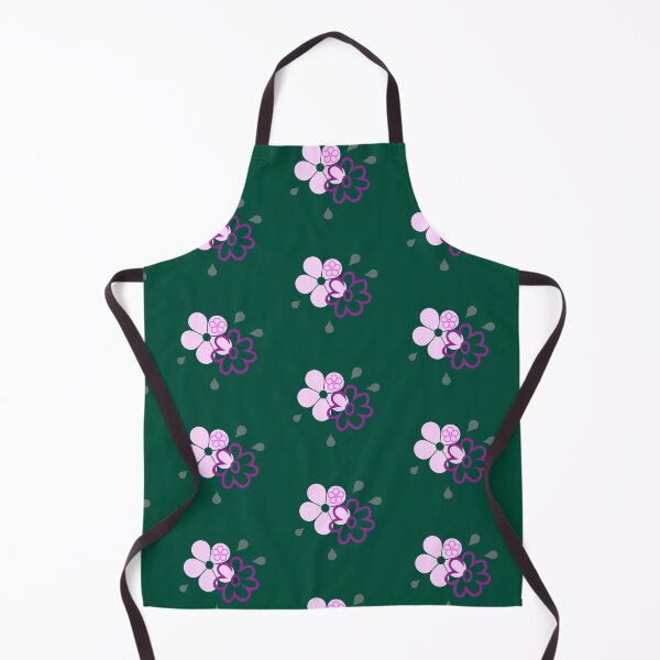 Item preview, Pink flowers on dark green designed and sold by Ninaeva.