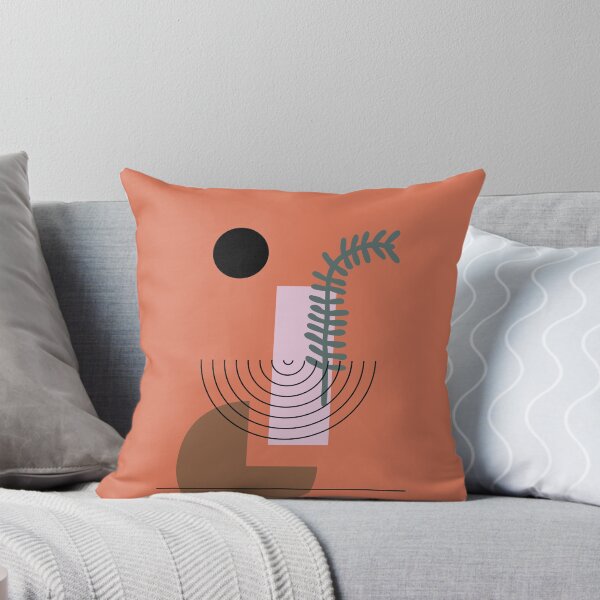 Item preview, Christmas Tree and Geometry Shapes abstract drawing. Mid century modern Boho composition designed and sold by Creative-maker.