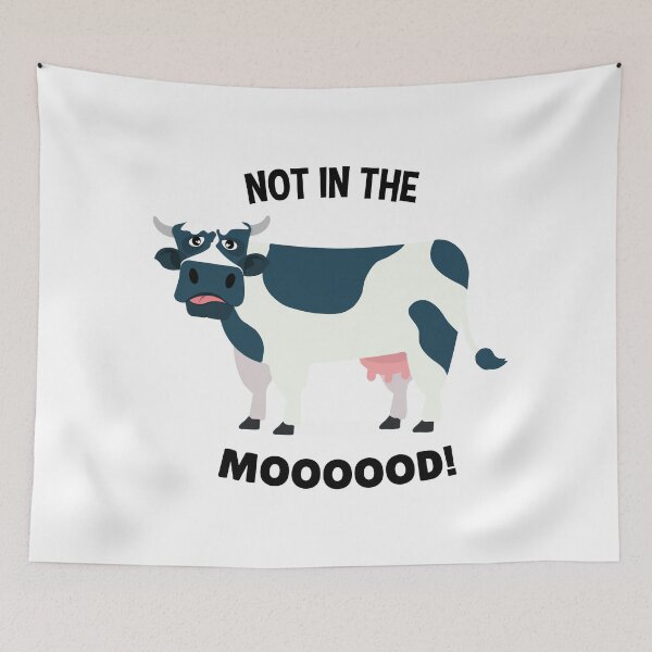 Item preview, Not in the Mood Funny Cow designed and sold by artado.