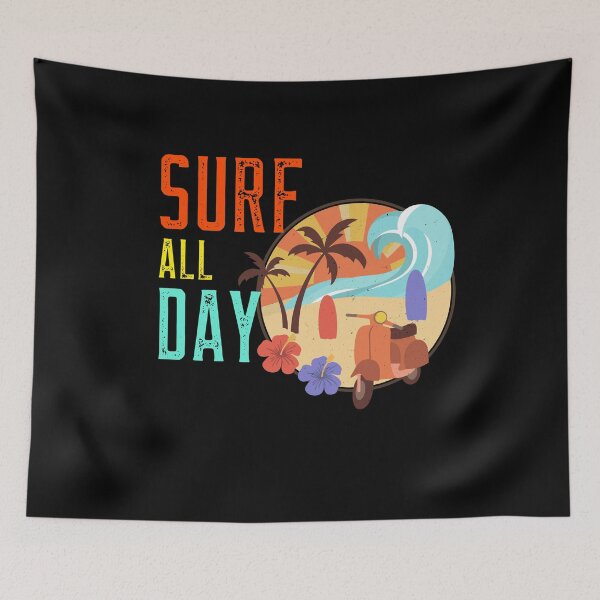 Item preview, Retro Vintage Surf all Day  designed and sold by SKilner.