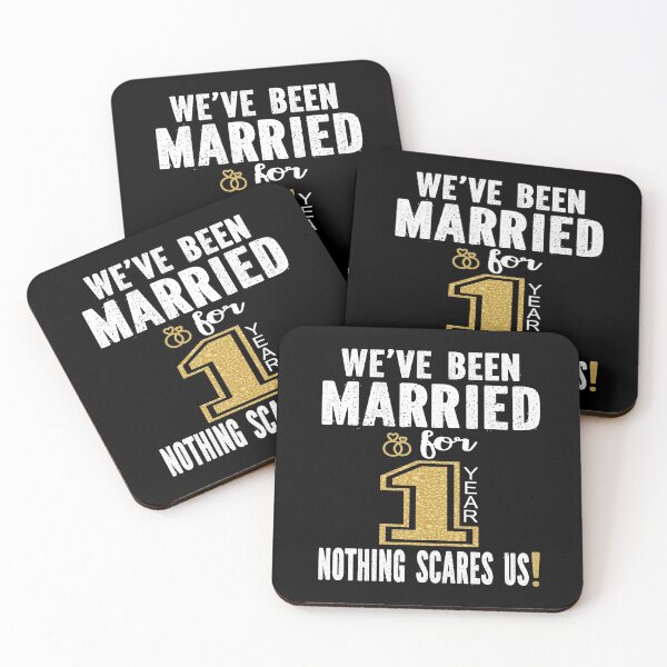 Item preview, We've Been Married For 1 Year Nothing Scares Us Couples print designed and sold by Grabitees.
