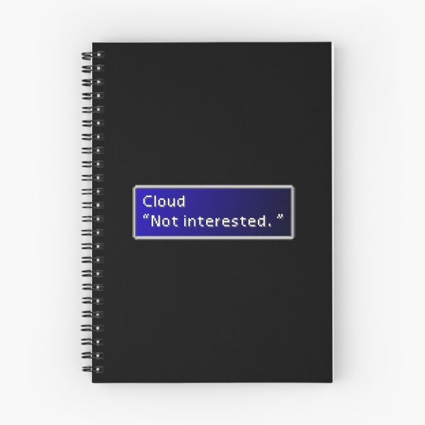 Item preview, Not Interested - Cloud Strife Dialogue Box designed and sold by MogsterMemes.