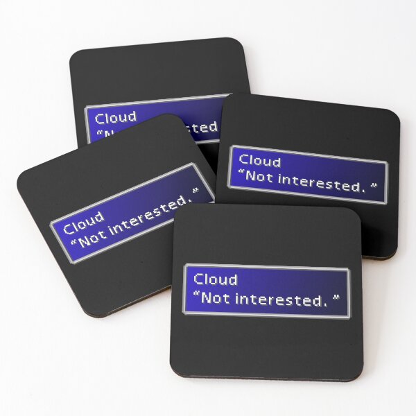 Item preview, Not Interested - Cloud Strife Dialogue Box designed and sold by MogsterMemes.