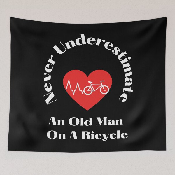 Item preview, Never Underestimate An Old Man On A Bicycle designed and sold by dacdibac.