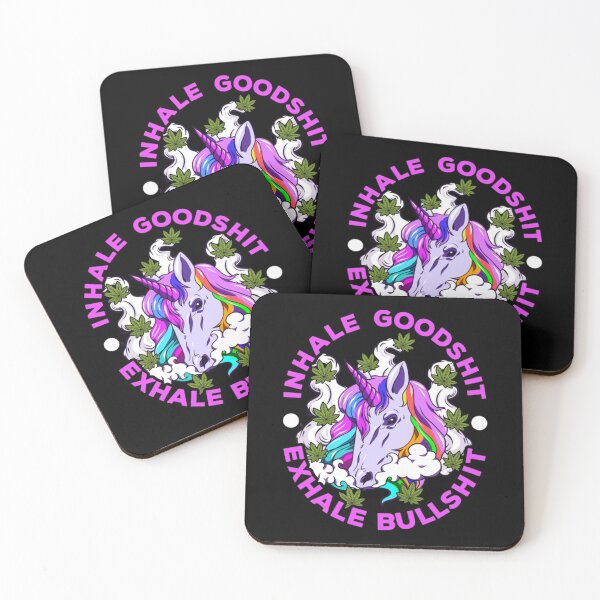 Item preview, Marijuana Unicorn Inhale Goodshit Exhale Bullshit designed and sold by Nikkidesaeger.