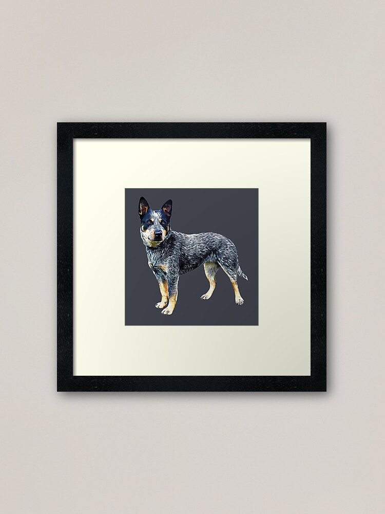 Australian Cattle Dog Blue Heeler Puppy Mounted Print for Sale by Elarex