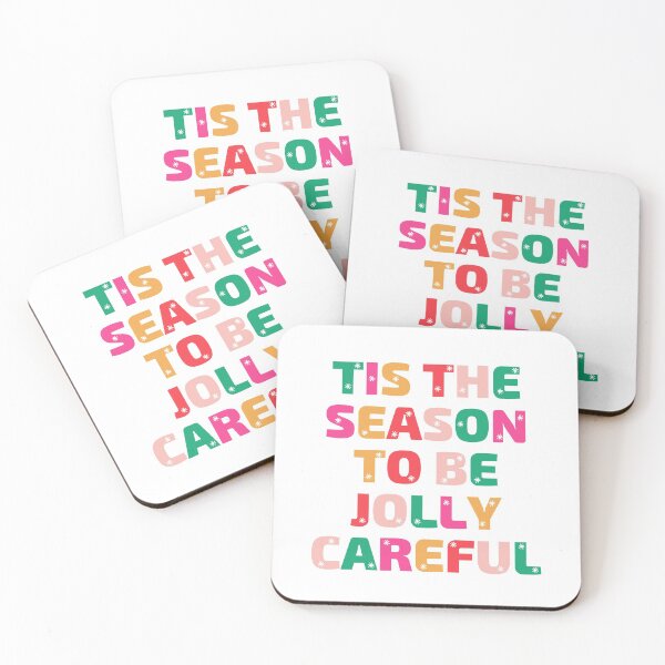 Item preview, Tis The Season To Be Jolly Careful Colorful Typography  designed and sold by Unworldly.