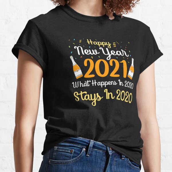 Item preview, 2021 Happy New Year Wine Cheer And Fireworks Gift designed and sold by haselshirt.