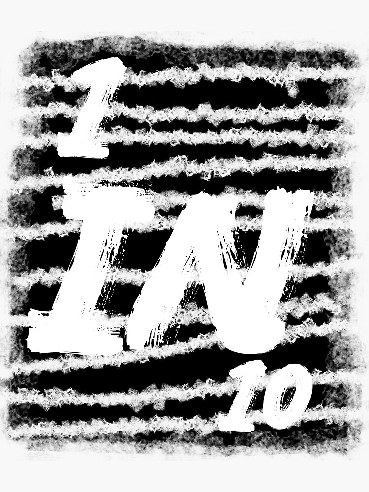 "1in10 1 10 Endometriosis Fighter, Endo Fighter Warrior" Sticker by