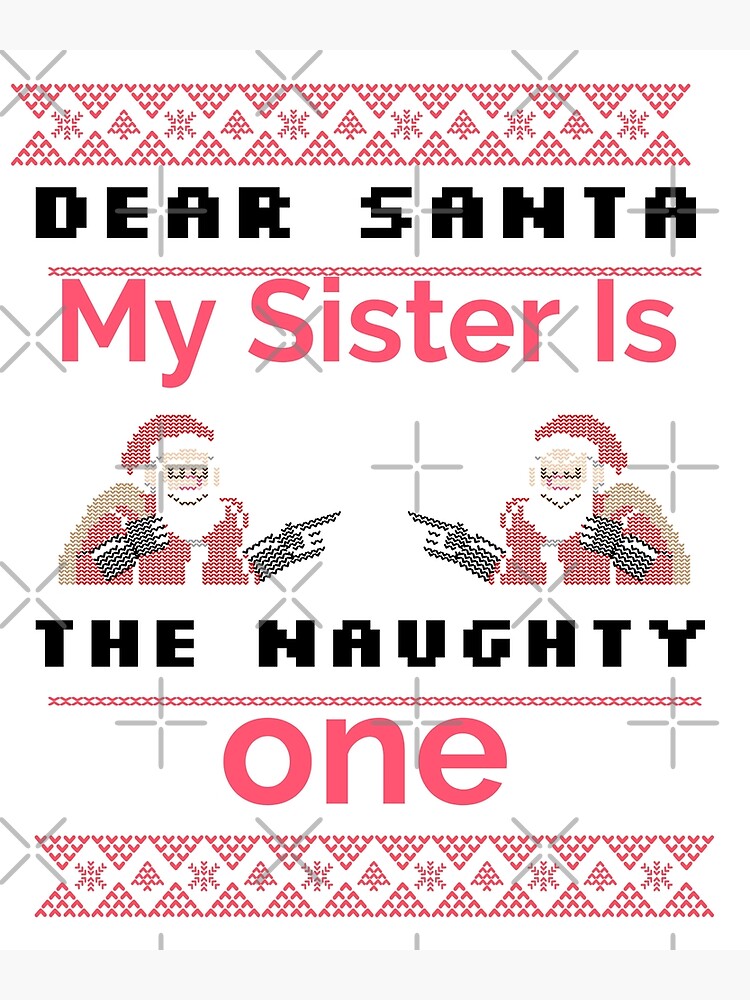 Dear Santa She Did It Funny Christmas Quote Small Christmas Stocking