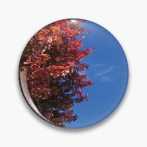Item preview, Autumn red tree and blue skies designed and sold by FlowersAndMore.