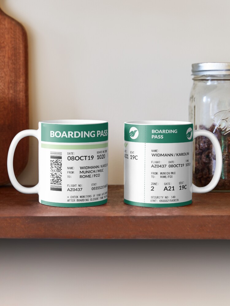 Alternate view of Boarding Pass 4000x1660 KWM Coffee Mug